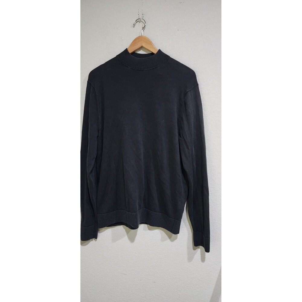 Abercrombie Fitch Black Mens Long Sleeves Pullover Crew Neck Sweatshirt  Size XL